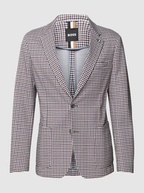 2-knoops colbert met pied-de-poule-motief, model 'Hanry' van BOSS Blauw / turquoise - 28
