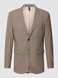 Slim Fit 2-Knopf-Sakko mit Allover-Muster Modell 'LIAM' von Selected Homme Braun - 17