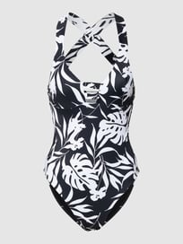 Badpak met all-over motief, model 'ROXY LOVE THE WAVE CAT' van Roxy Grijs / zwart - 24