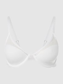 Beugelbeha van mesh met geborduurd logo  van DKNY Wit - 8
