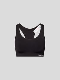 Sport-BH mit Label-Print von Les Girls Les Boys Grau / Schwarz - 23