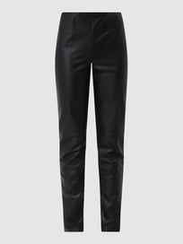 Legging in leerlook, model 'Anna' van MAC Grijs / zwart - 20