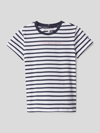 T-Shirt mit Streifenmuster von Tommy Hilfiger Teens Weiß - 35
