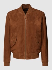Bomberjacke aus echtem Leder Modell 'GUNNERS' von Polo Ralph Lauren Braun - 46