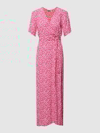 Midi-jurk met strikceintuur, model 'Semira' van mbyM Roze - 4