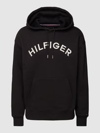 Hoodie met labelstitching, model 'ARCHED HOODY' van Tommy Hilfiger Grijs / zwart - 44