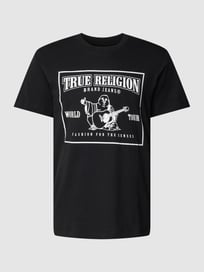 T-Shirt mit Motiv-Print Modell 'BUDDHA LOGO' von True Religion Grau / Schwarz - 10