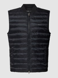 Steppweste mit Logo-Print Modell 'Gillet' von Gant Grau / Schwarz - 27