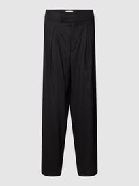 Broek met bandplooien, model 'Sabera' van Part Two Grijs / zwart - 9
