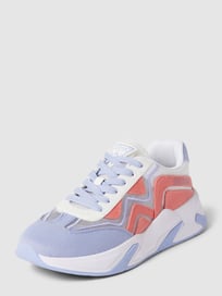 Sneakers met labeldetails, model 'ENIE' van Guess Paars - 34