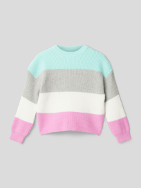 Strickpullover im Colour-Blocking-Design Modell 'SANDY' von Only Blau / Türkis - 46