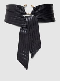 Gürtel mit Ring-Detail von Marc Cain Grau / Schwarz - 4