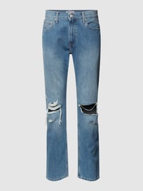 Relaxed Straight Fit Jeans mit Destroyed-Effekten Modell 'Ethan' von Tommy Jeans Blau / Türkis - 38
