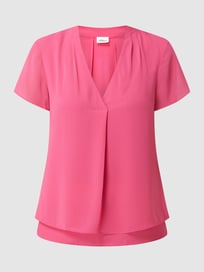 Blusenshirt im Double-Layer-Look  von s.Oliver BLACK LABEL Rosa - 11