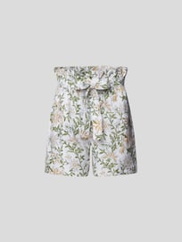 Leinenshorts mit floralem Allover-Muster von Hannah Artwear Gelb - 21