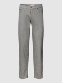 Hose mit Label-Patch Modell 'Cadiz' von Brax Grau / Schwarz - 32