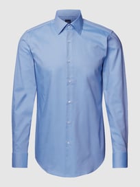 Slim fit zakelijk overhemd met vichy-ruit van BOSS Blauw / turquoise - 5