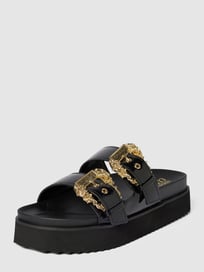 Sandalen met plateauzool, model 'ARIZONA' van Versace Jeans Couture Grijs / zwart - 8
