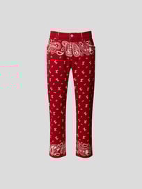 Slim Fit Jeans mit Allover-Muster von Etro Rot - 40
