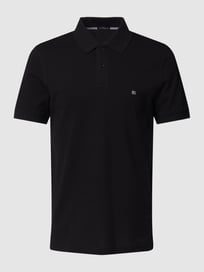 Poloshirt mit Label-Stitching von Christian Berg Men Grau / Schwarz - 12