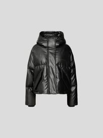 Daunenjacke in Leder-Optik von Maison Margiela Grau / Schwarz - 3