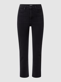 Korte slim fit jeans van biologische katoenmix, model 'Lejaa' van Armedangels Grijs / zwart - 7