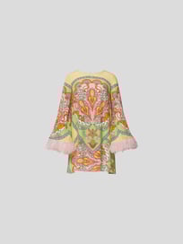 Minikleid mit Allover-Muster von Borgo de Nor Grün - 1