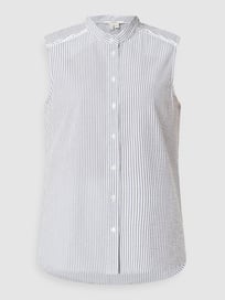 Blousetop van seersucker  van Esprit Grijs / zwart - 6