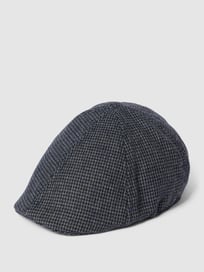 Platte pet met pied-de-poule van Müller Headwear Grijs / zwart - 23
