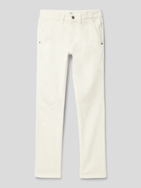 Stoffen broek met Franse steekzakken, model 'GREENWICH' van Pepe Jeans Wit - 39