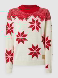 Pullover aus Wolle Modell 'Winter Star'  von Dale of Norway Weiß - 8