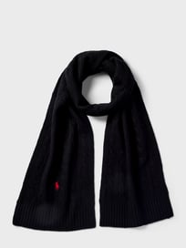 Schal mit Zopfmuster von Polo Ralph Lauren Grau / Schwarz - 11