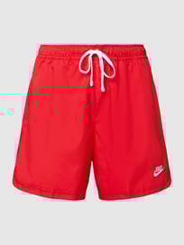 Korte broek met labelprint van Nike Rood - 40
