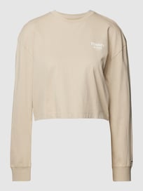 Cropped Longsleeve mit Label-Print von Tommy Jeans Weiß - 9