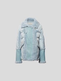Daunenjacke mit Kunstfellbesatz von Nicole Benisti Blau / Türkis - 29