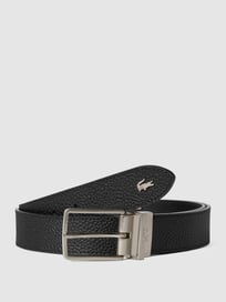 Ledergürtel mit Dornschließe von Lacoste Grau / Schwarz - 7