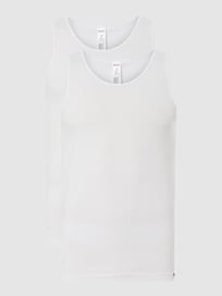 Tanktop van katoen in een set van 2 van Skiny Wit - 33