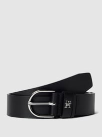 Leren riem met labelapplicatie van Tommy Hilfiger Grijs / zwart - 31