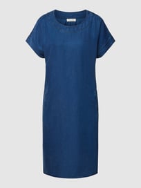 Knielange jeansjurk met steekzakken opzij van Christian Berg Woman Blauw / turquoise - 33