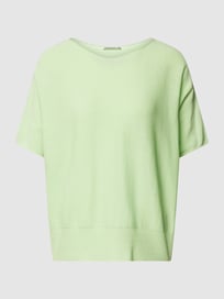 Oversized T-shirt in gebreide look, model 'SOMELI' van Drykorn Groen - 6