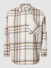 PLUS SIZE Hemdjacke mit Glencheck-Muster Modell 'DENNIS' von Jack & Jones Plus Weiß - 15