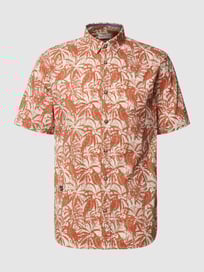 Regular fit vrijetijdsoverhemd met all-over motief van Tom Tailor Oranje - 35