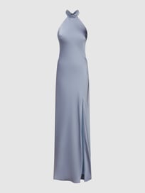 Abendkleid mit Gehschlitz von Mascara Blau / Türkis - 39