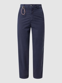 High Waist Chino mit Stretch-Anteil Modell 'Birkin' von Mason's Blau / Türkis - 40