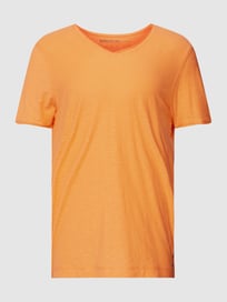 T-shirt met geribde ronde hals van MCNEAL Oranje - 4