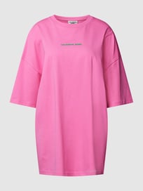 Oversized T-shirt met labeldetail, model 'Uni' van Colourful Rebel Roze - 10