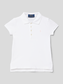 Poloshirt met labelstitching van Polo Ralph Lauren Kids Wit - 11