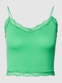Top met details van kant, model 'VICKY' van Only Groen - 7