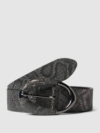 Ledergürtel mit Allover-Muster Modell 'Python' von Esprit Grau / Schwarz - 18