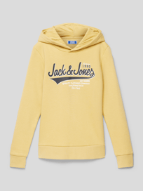 Hoodie mit Label-Print von Jack & Jones Gelb - 4